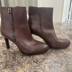 Naturalizer Dark Brown Platform Heeled Boots
